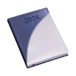 Agenda Diária Capa Metalizada Azul com Prata LG165L