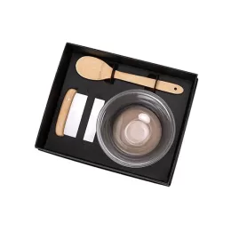 Kit Cozinha em Bambu / Inox / Vidro com Espátula Multiuso 3 Pçs SMKT-90181