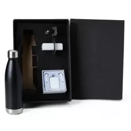 Kit Fone Bluetooth, Carregador e Garrafa 3 Pçs SMKT-90267