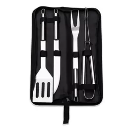 Kit Churrasco 4 peças com Estojo de Nylon