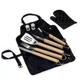 Kit Churrasco 6 peças com Avental
