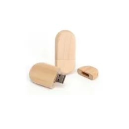 Pen Drive Ecológico Oval de Madeira - GIPECI