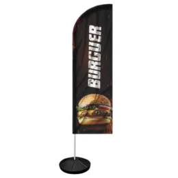 Windbanner Windisplay para Hamburgueria